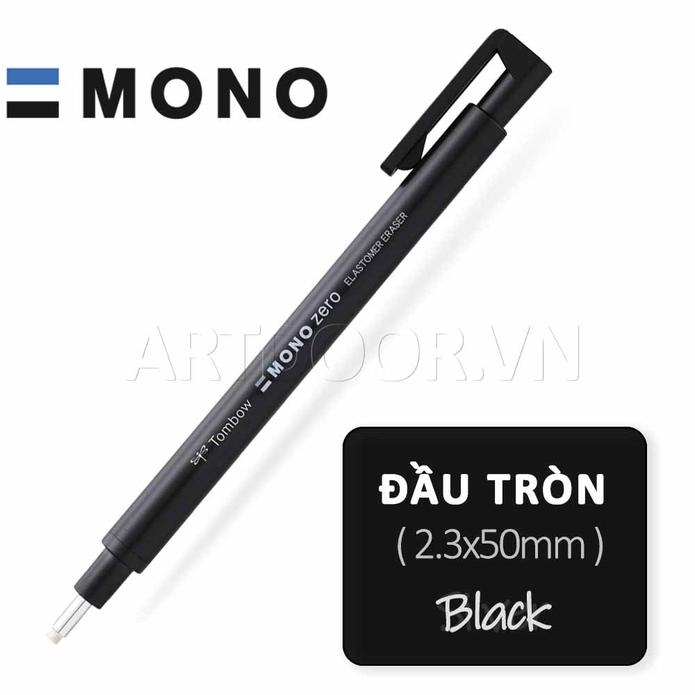 Bút gôm tẩy chì TOMBOW Mono Zero (Tròn/ Dẹt) cao cấp tẩy sạch chi tiết siêu nhỏ