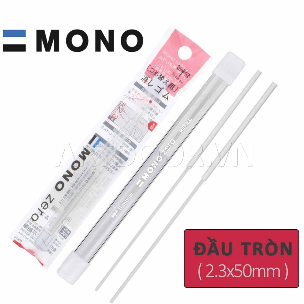 Bút gôm tẩy chì TOMBOW Mono Zero (Tròn/ Dẹt) cao cấp tẩy sạch chi tiết siêu nhỏ