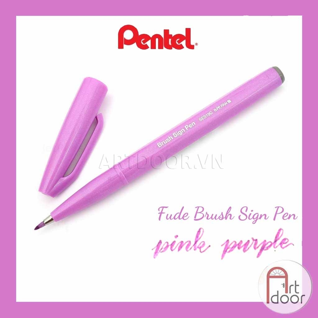 Bút màu viết thư pháp PENTEL Fude Touch (cây lẻ) - [xả kho]