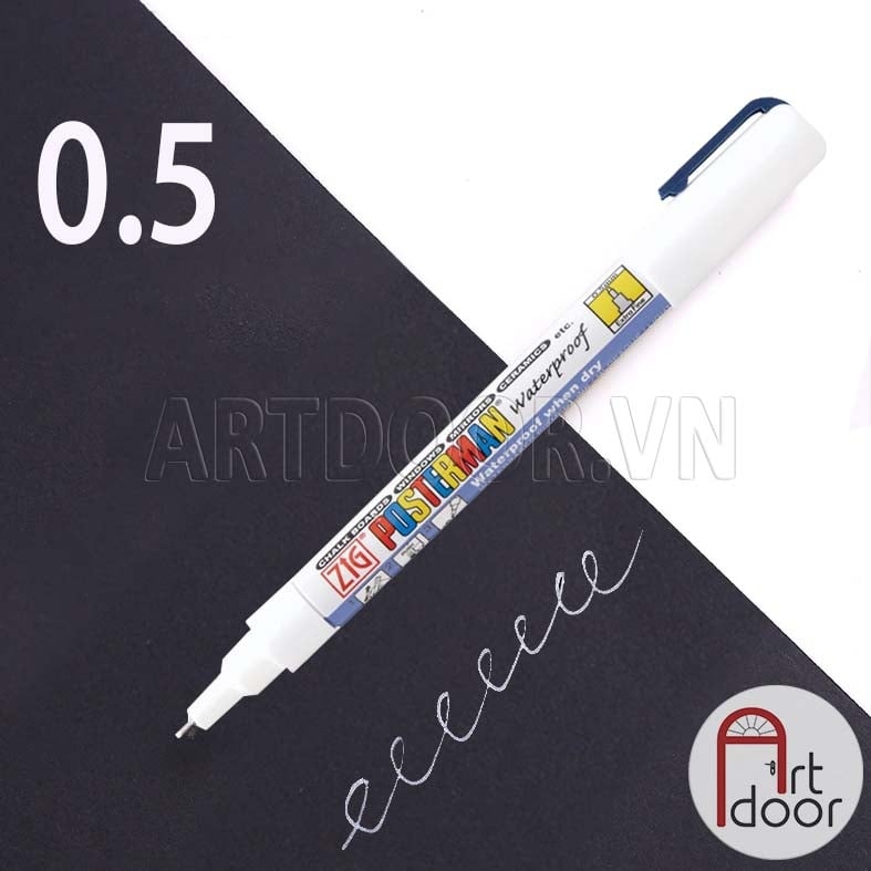 Bút sơn Acrylic KURETAKE Posterman lâu phai (hàng Nhật) vẽ vải, nhựa, kính, gỗ, đá, sứ, làm thiệp - [xả kho]