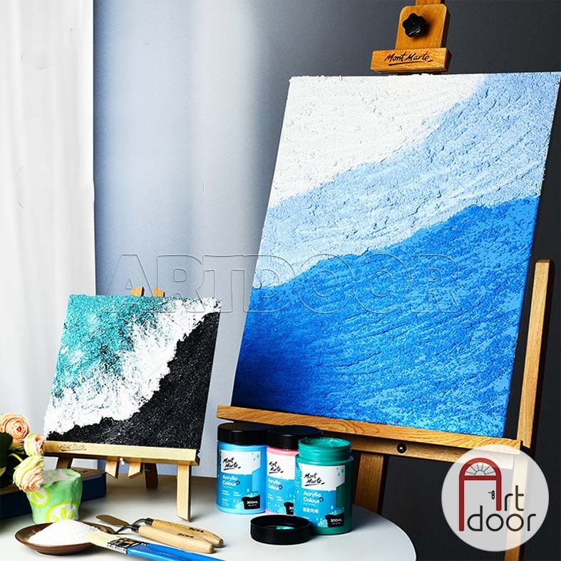 Cát Trắng trộn màu Acrylic siêu mịn (300g) vẽ tranh 3D, tạo hiệu ứng đắp nổi