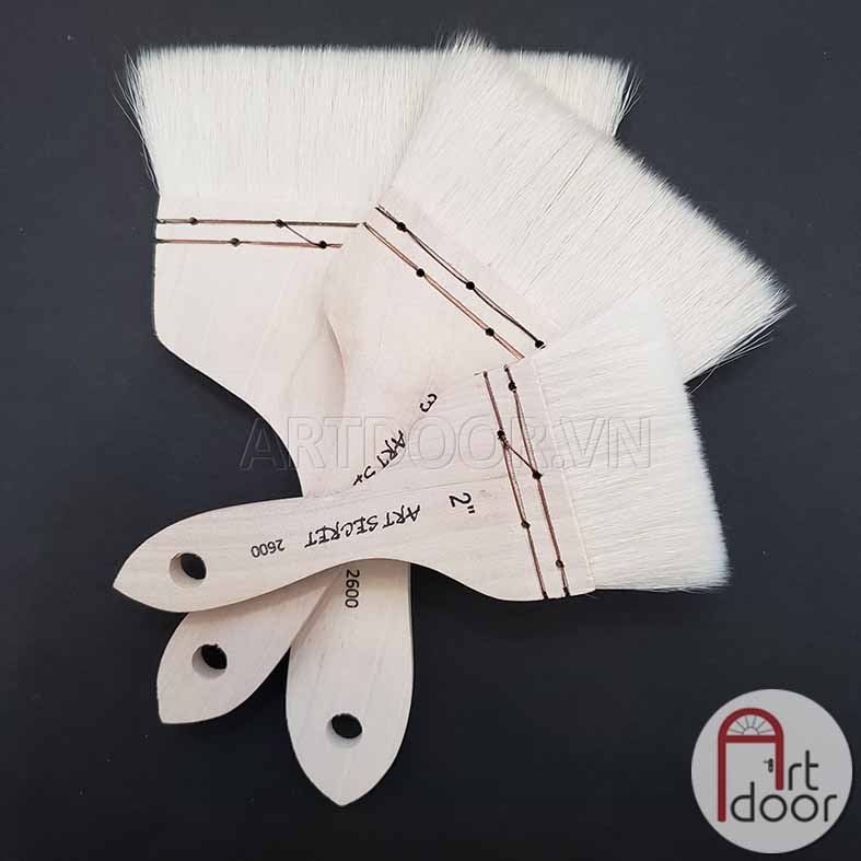 Cọ vẽ quét Mảng màu nước ART SECRET lông Dê thẳng (2600)