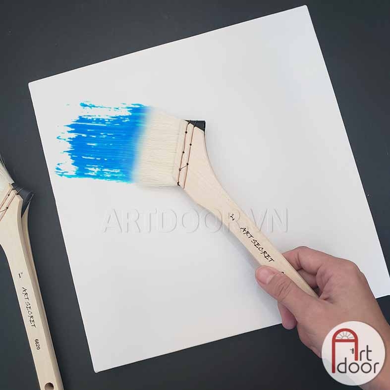 Cọ vẽ quét Mảng màu nước ART SECRET lông Dê nghiêng (6620)