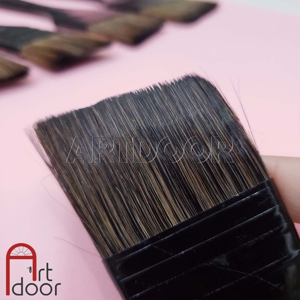 Cọ vẽ Bản Lớn đầu Vát SUNWAY lông Sóc (207A) lông Sóc, thân đen