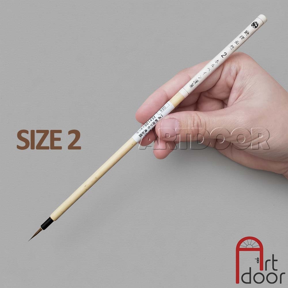 Cọ vẽ đầu Tỉa thư pháp HOLBEIN Yuri Mensou lông Tanuki Nhật Bản