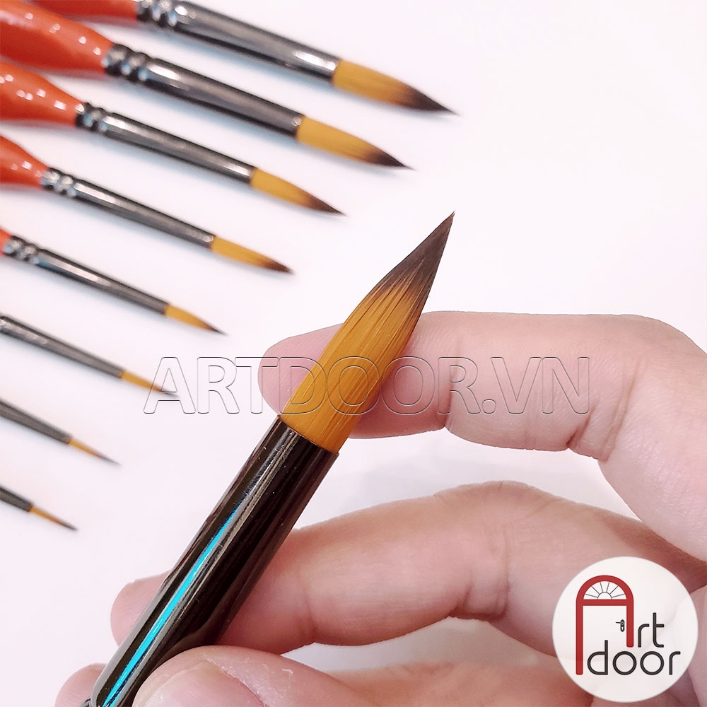 Cọ vẽ đầu tròn ARTPOWER (ZBS2) học vẽ màu nước, pentel poster, gouache, luyện thi trang trí màu