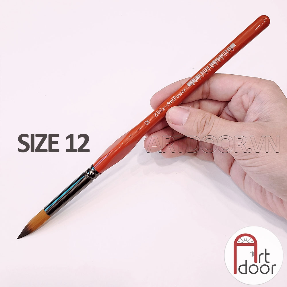 Cọ vẽ đầu tròn HAND (ZBS2), ARTPOWER (ZBS2) học vẽ trang trí màu nước, pentel poster, gouache