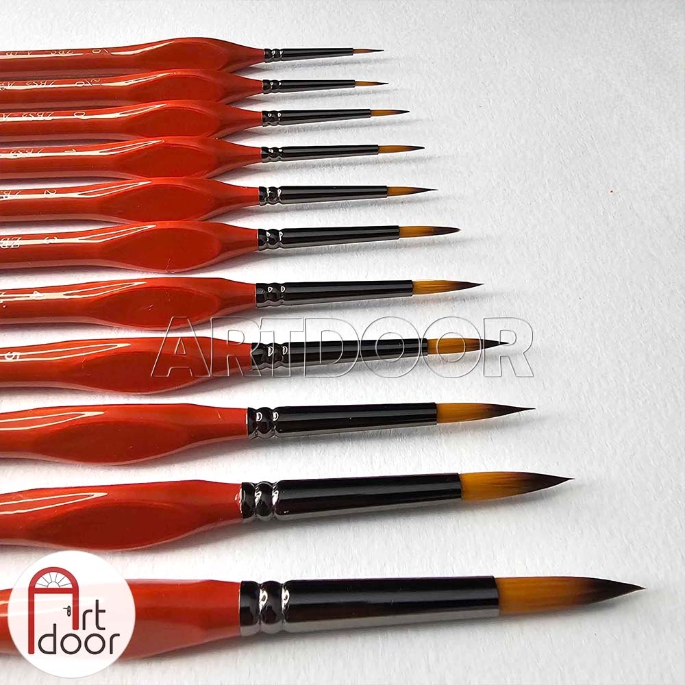 Cọ vẽ đầu tròn HAND (ZBS2) học vẽ màu nước, pentel poster, gouache, luyện thi trang trí màu