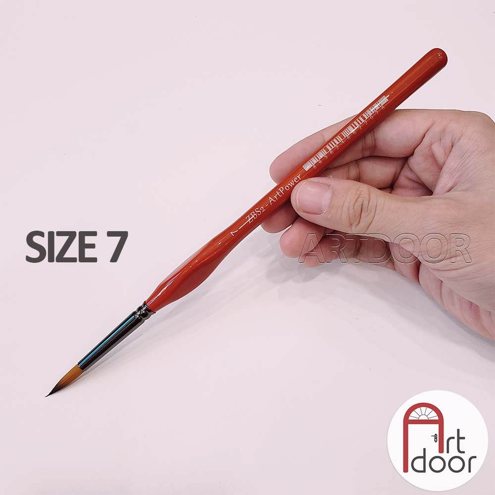 Cọ vẽ đầu tròn HAND (ZBS2) học vẽ màu nước, pentel poster, gouache, luyện thi trang trí màu