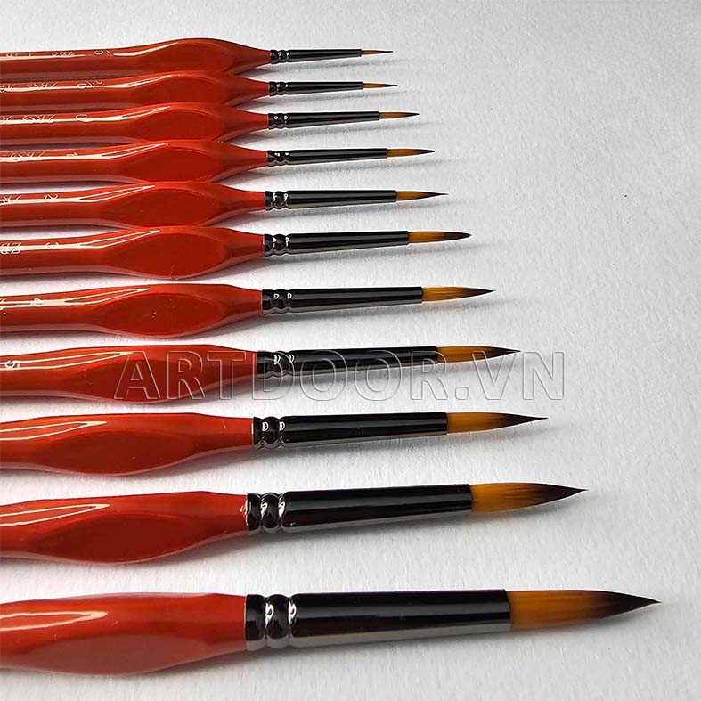 Cọ vẽ đầu tròn HAND (ZBS2), ARTPOWER (ZBS2) học vẽ trang trí màu nước, pentel poster, gouache