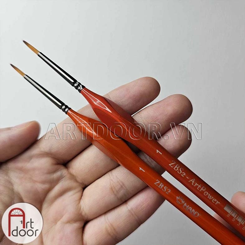 Cọ vẽ đầu tròn HAND (ZBS2), ARTPOWER (ZBS2) học vẽ trang trí màu nước, pentel poster, gouache