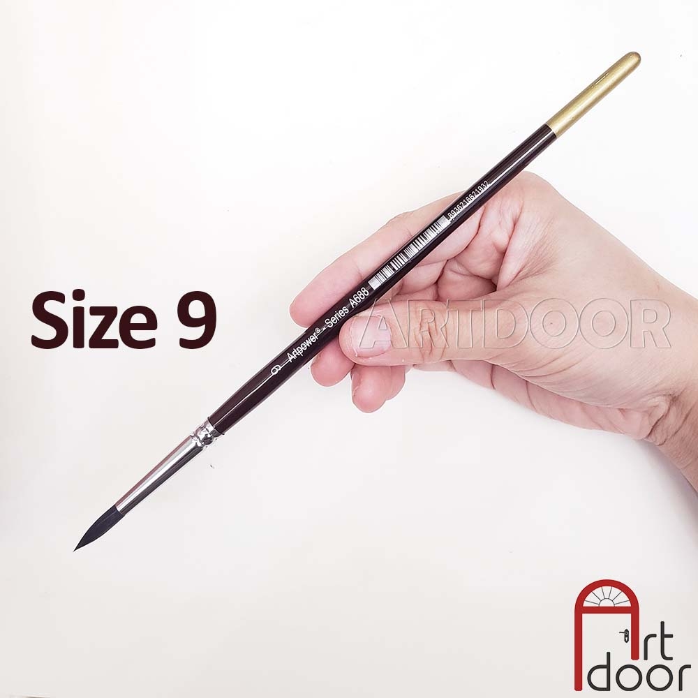 Cọ vẽ đầu Tròn màu nước ARTPOWER lông Sói (A688)