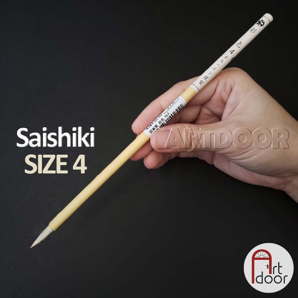 Cọ vẽ đầu Tròn màu nước HOLBEIN lông Hươu Nhật Bản