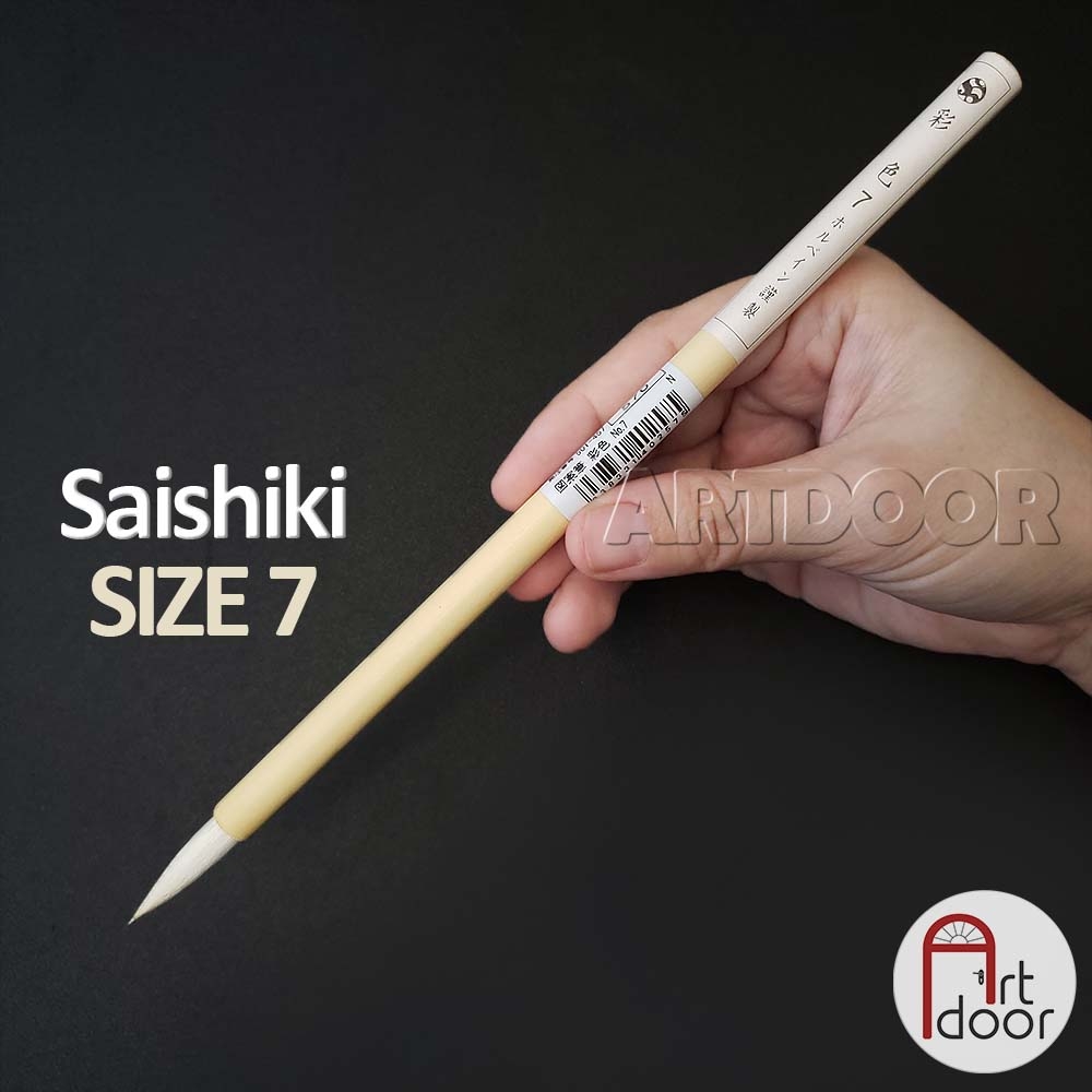 Cọ vẽ đầu Tròn màu nước HOLBEIN lông Hươu Nhật Bản