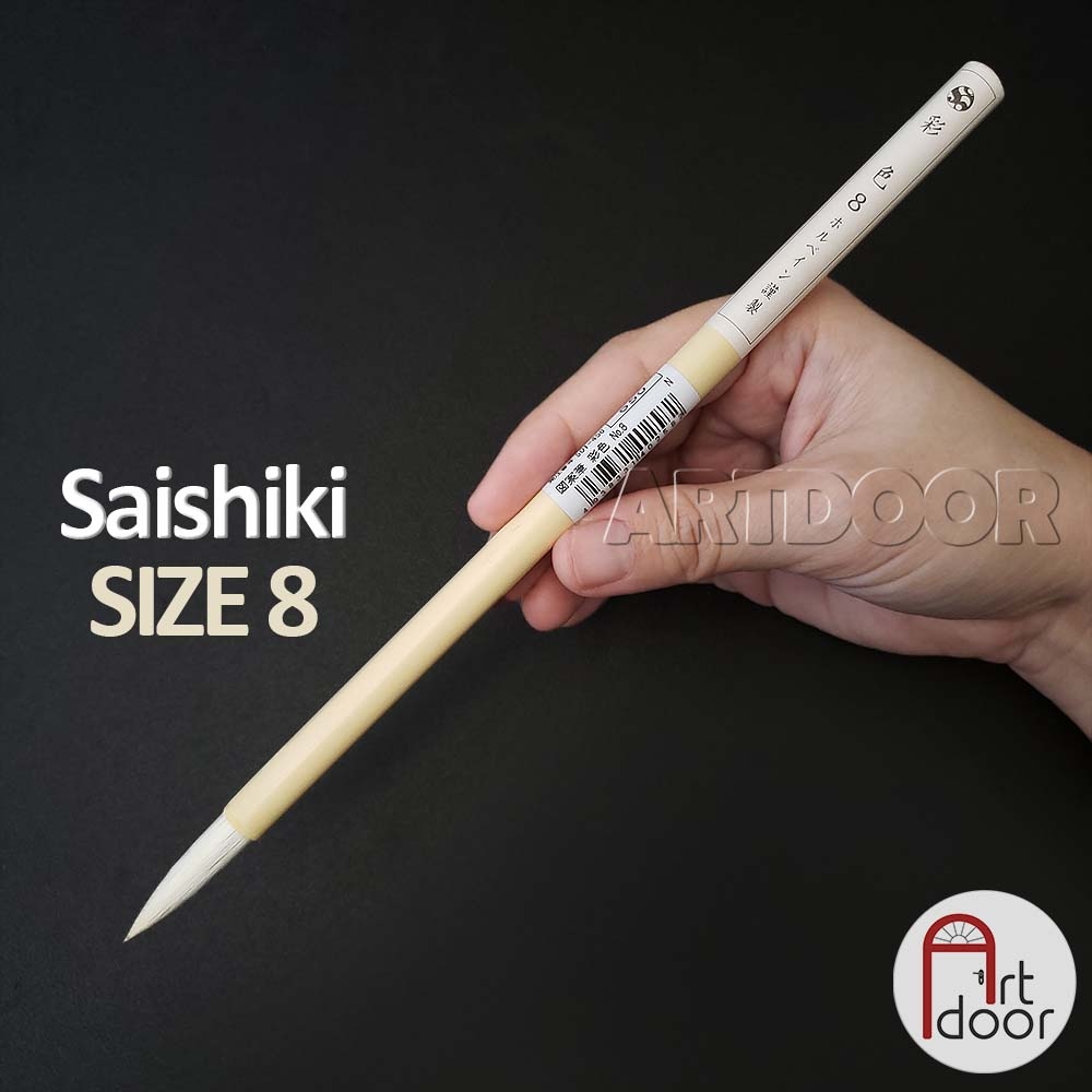 Cọ vẽ đầu Tròn màu nước HOLBEIN lông Hươu Nhật Bản