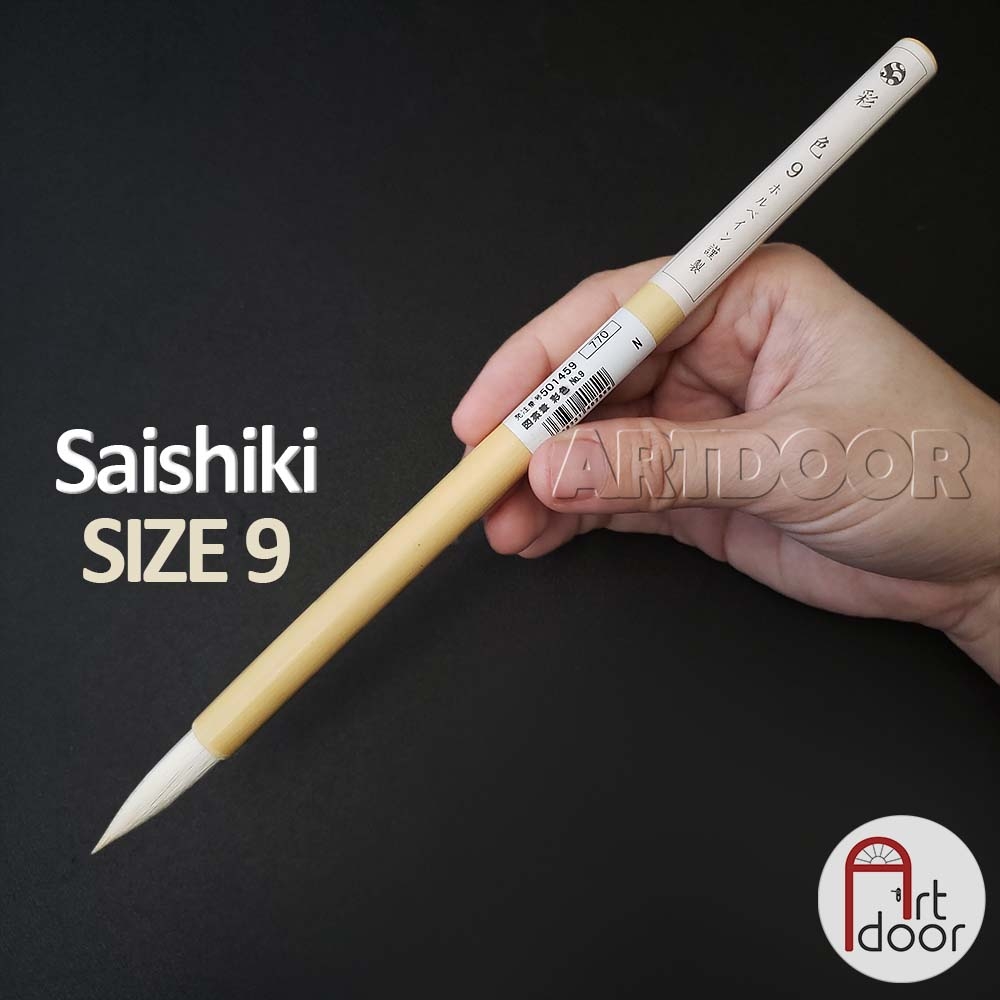 Cọ vẽ đầu Tròn màu nước HOLBEIN lông Hươu Nhật Bản