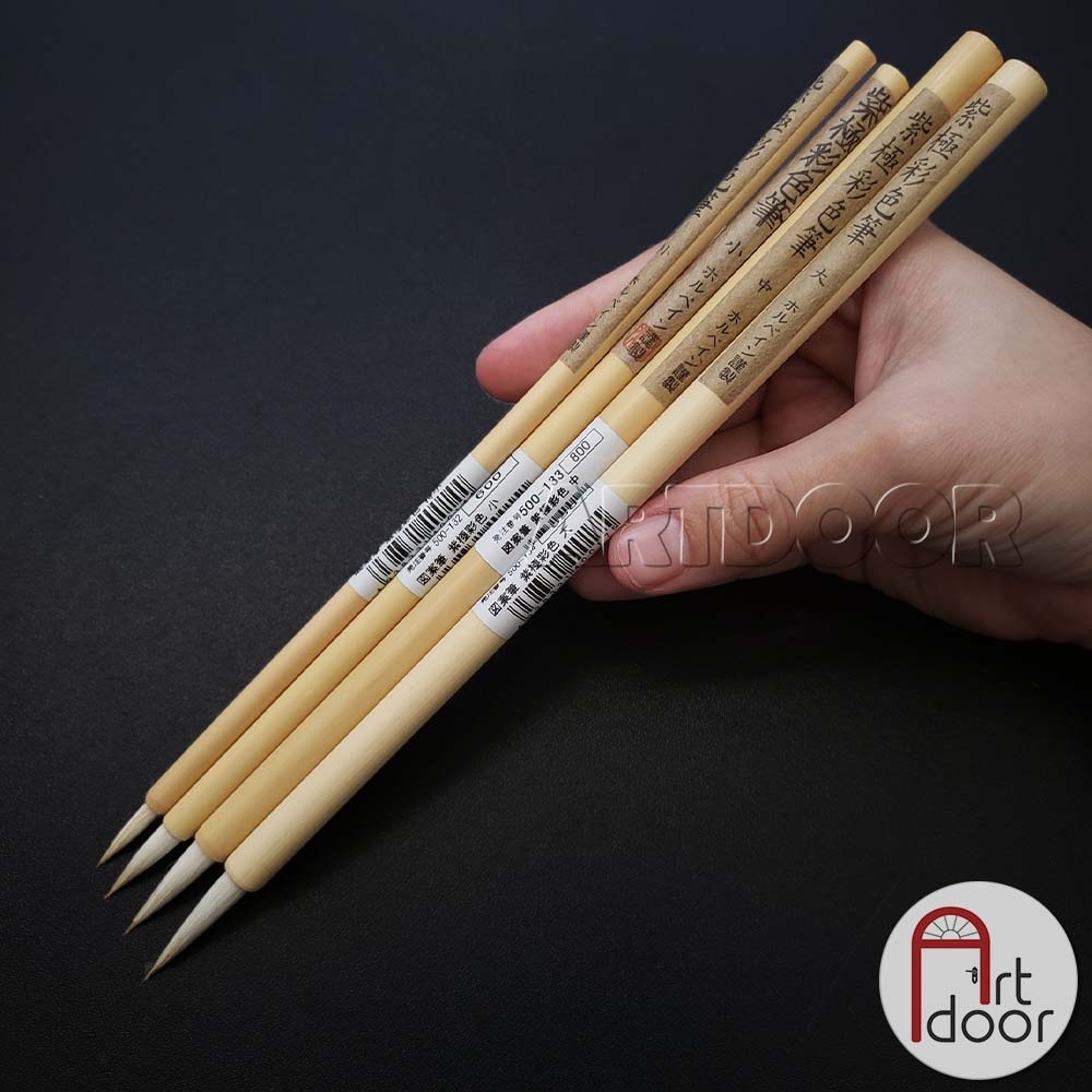 Cọ vẽ đầu Tròn màu nước HOLBEIN Shigoku Saishiki lông Dê Nhật Bản