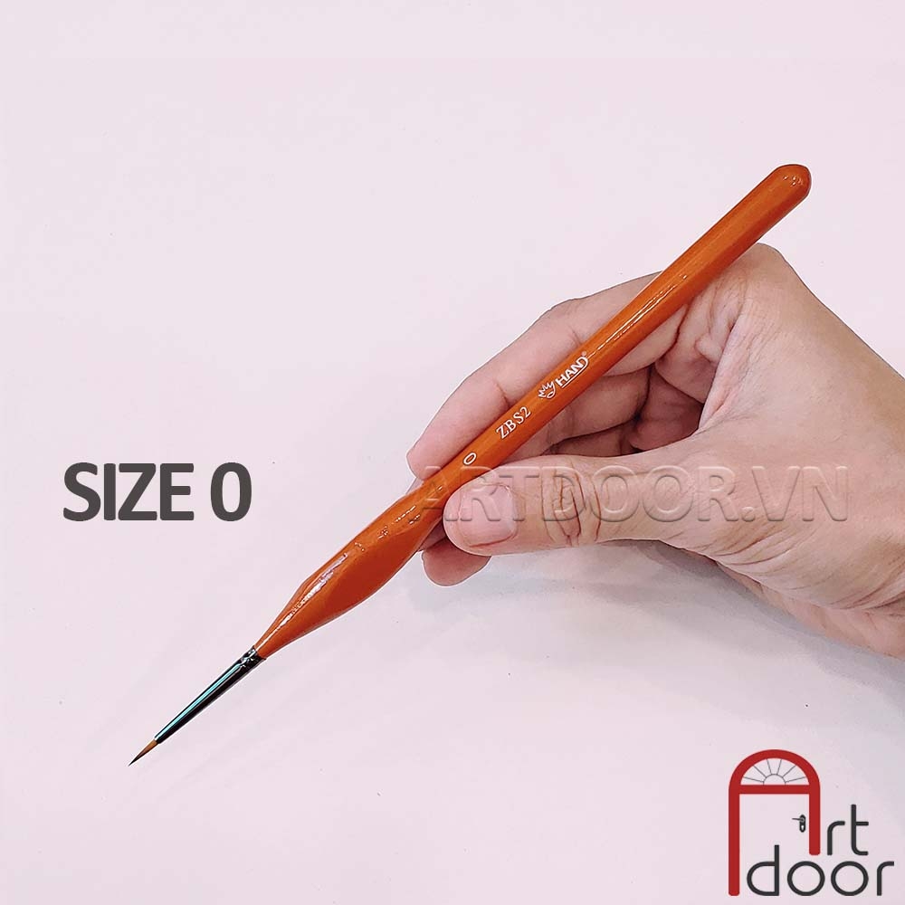 Cọ vẽ đầu tròn HAND (ZBS2) học vẽ màu nước, pentel poster, gouache, luyện thi trang trí màu