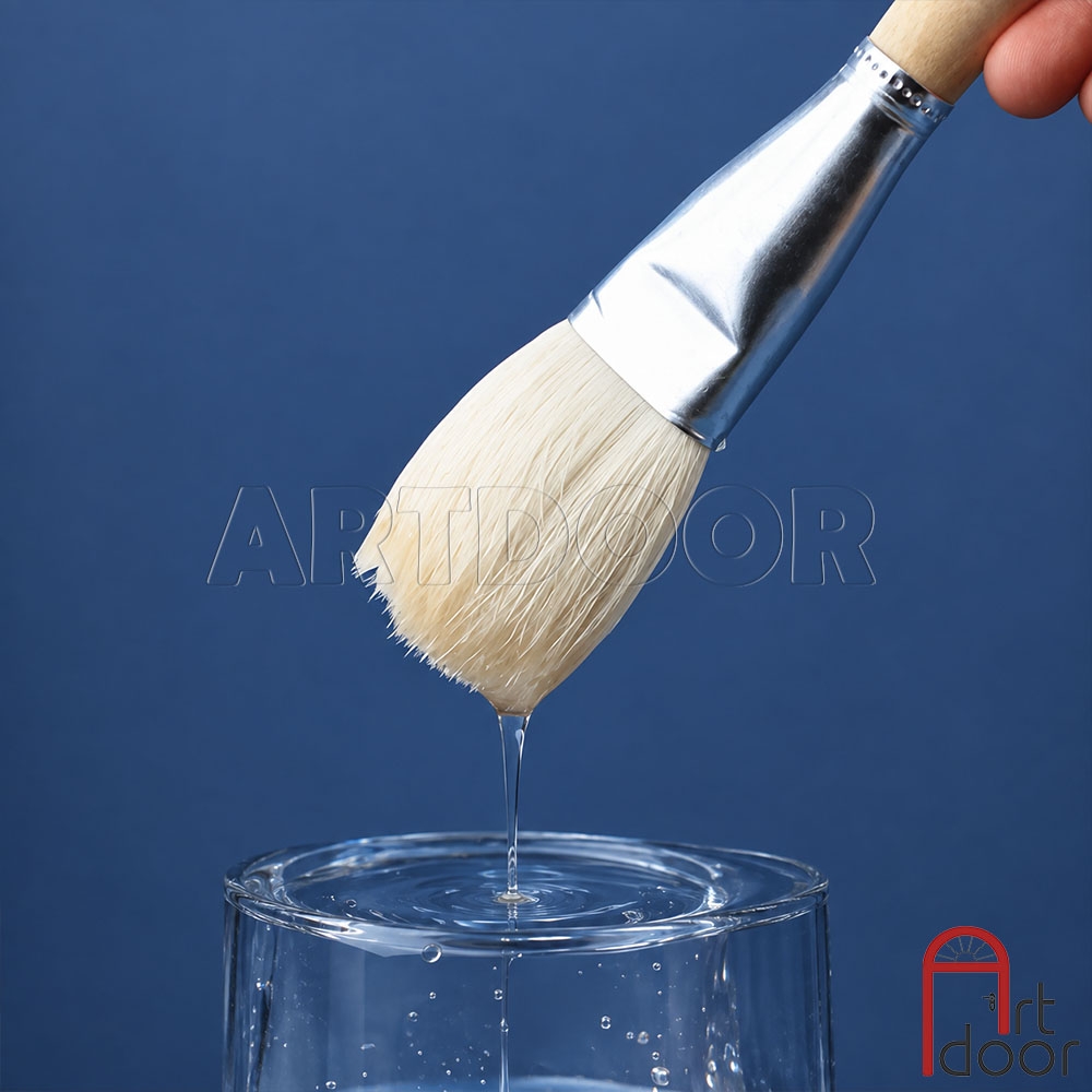 Cọ vẽ Tán màu SUNWAY lông Thỏ Mix xù mềm tô màu Nước, Acrylic, Gouache