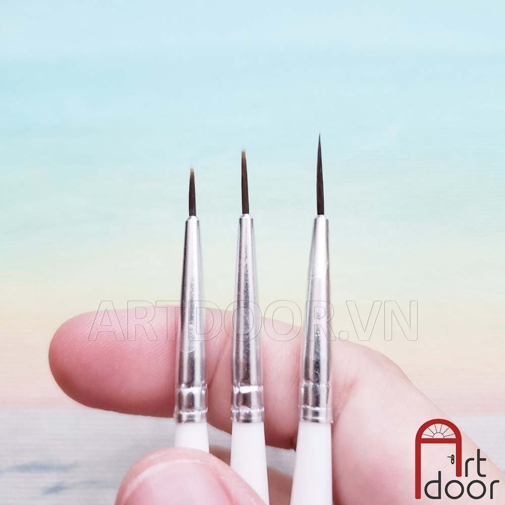 Cọ vẽ Tỉa nét siêu mảnh (giá Rẻ) tập vẽ màu Nước, Acrylic, Gouache, đất sét, số hoá