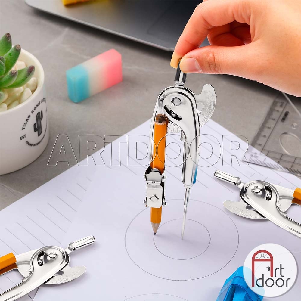 Compa vẽ kỹ thuật có thước gắn kèm dễ sử dụng