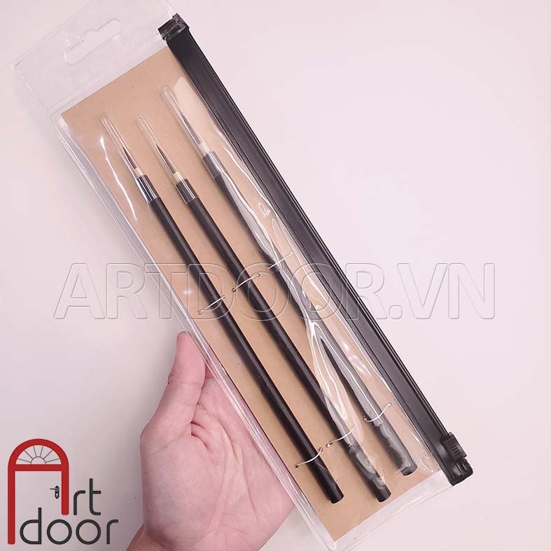 Cọ vẽ đầu Tỉa thư pháp ART SECRET lông tai Trâu (BW120) - [xả kho]