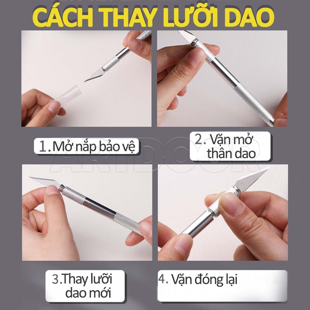 Dao cắt MONT MARTE làm thủ công (kèm 2 lưỡi)