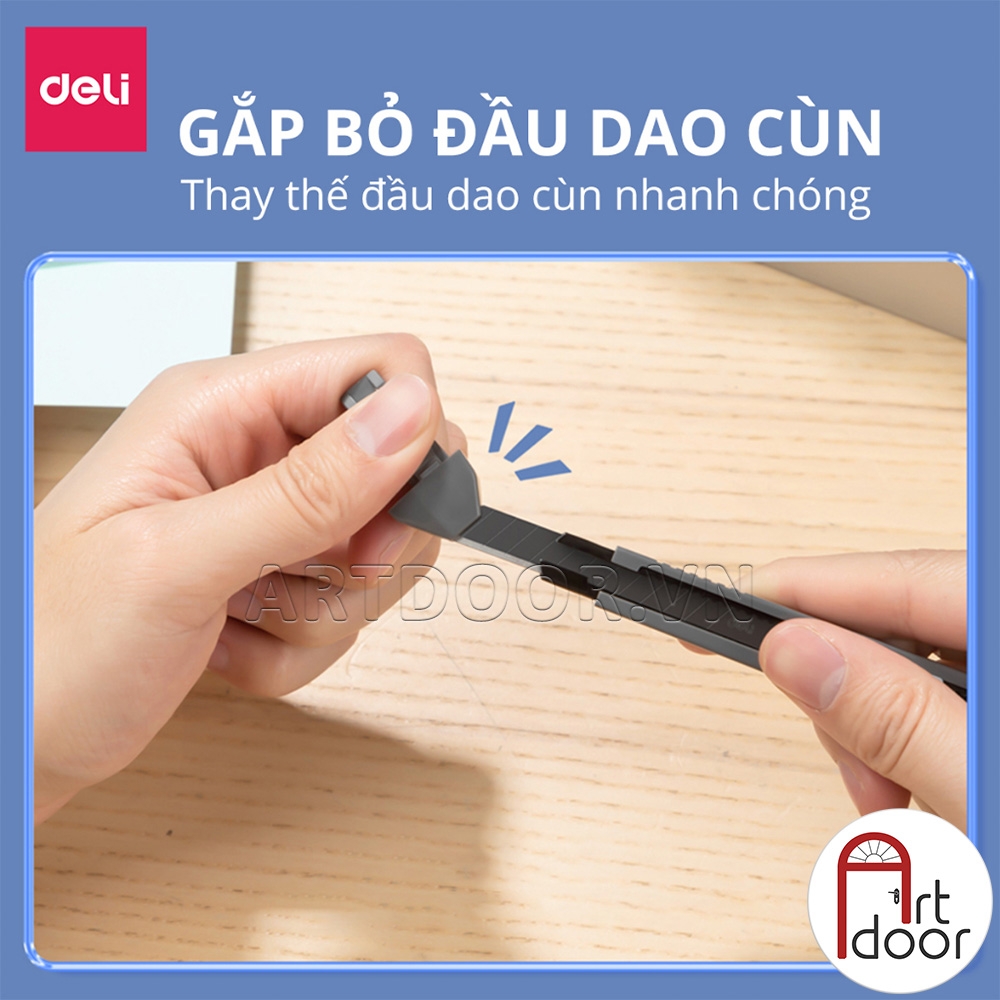 Dao gọt bút chì DELI (60 30 độ) cắt tỉa rọc giấy, làm mô hình kiến trúc nội thất