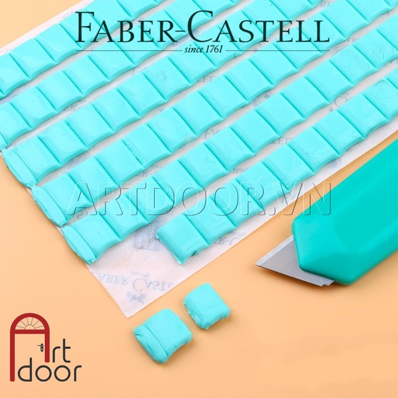 Đất sét dính FABER CASTELL treo tranh, thủ công - TRẮNG (90 miếng) - [xả kho]