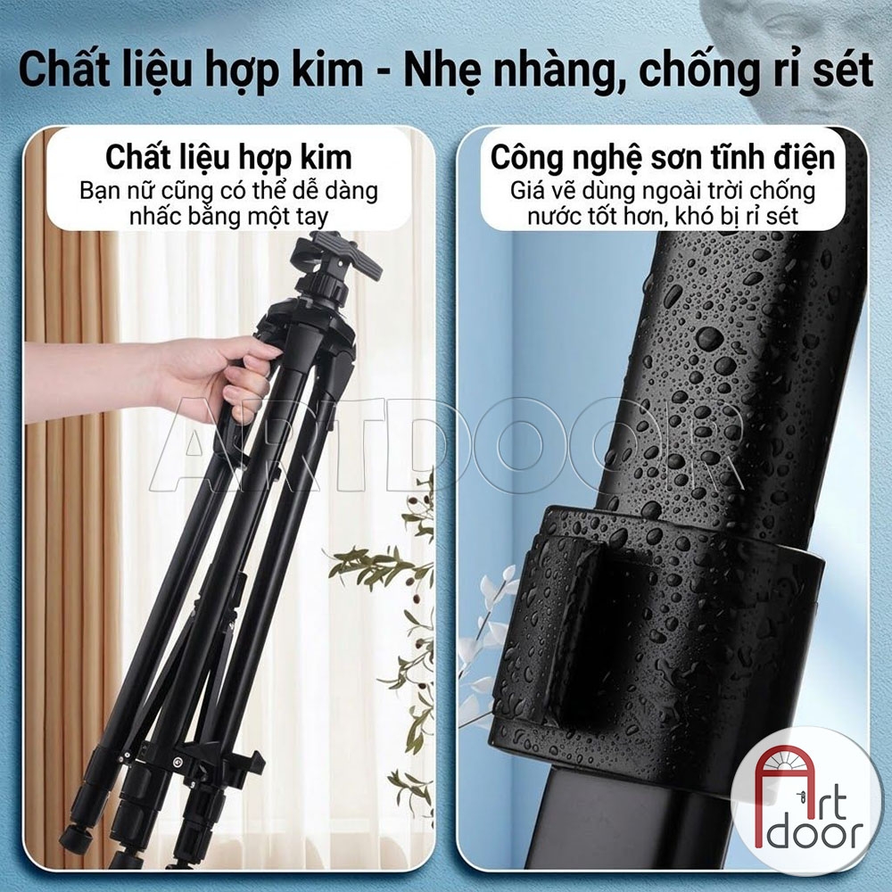Giá vẽ vừa chân sắt sơn tĩnh điện có tay quay kèm túi (ET0301)