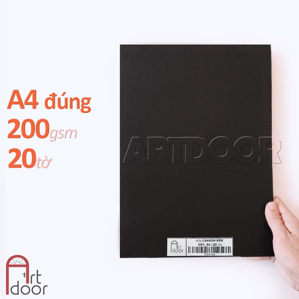 Giấy vẽ màu CANSON giấy Đen dày 200gsm (trơn)