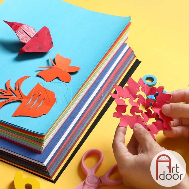 Giấy nhiều màu làm mô hình, thủ công - [xả kho]