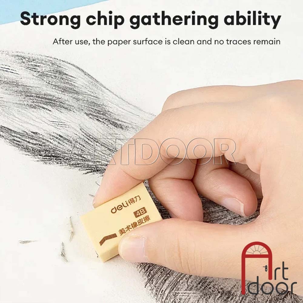 Gôm tẩy chì (Vàng 4B) siêu sạch vẽ người, đầu tượng, tĩnh vật, luyện thi hình họa