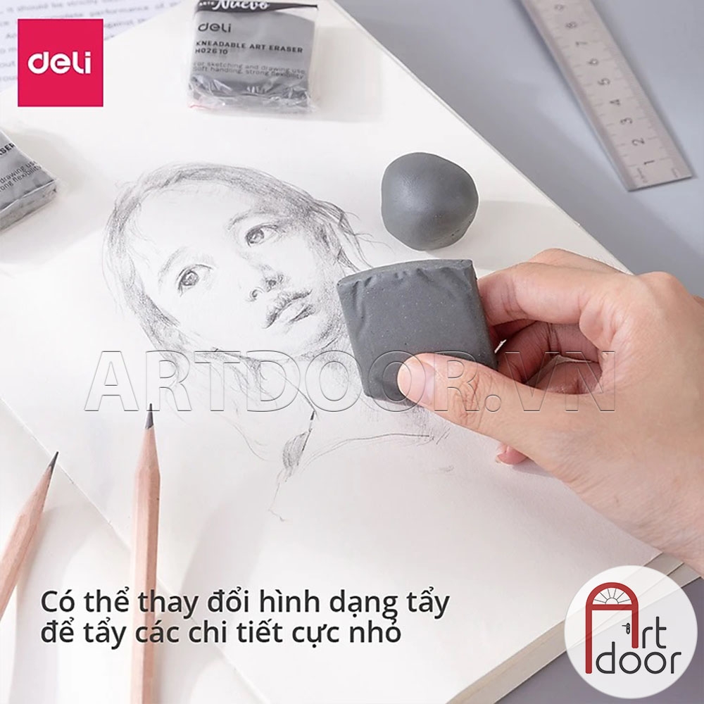 Gôm tẩy than đất sét DELI Nuevo