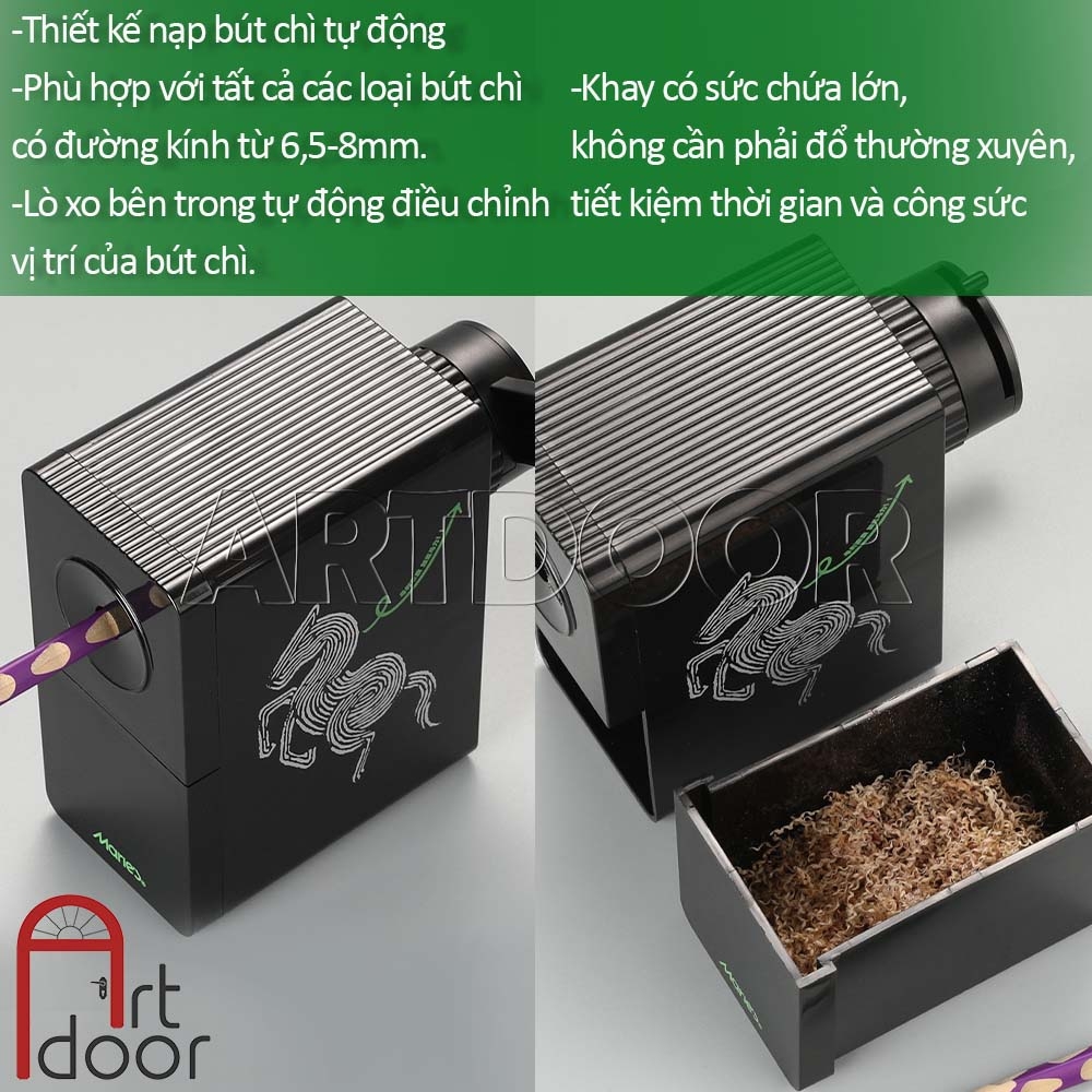 Gọt chuốt bút chì MARIES Sharpener có thể chuốt dài, quay bằng tay