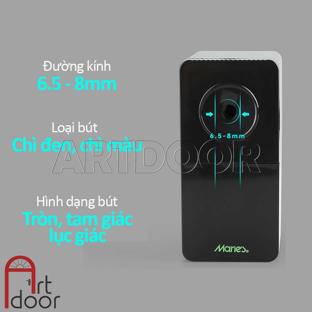 Gọt chuốt bút chì MARIES Sharpener có thể chuốt dài, quay bằng tay