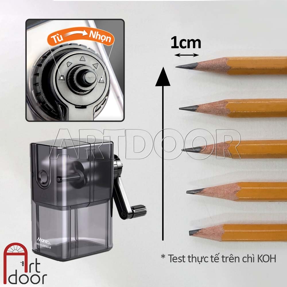 Gọt chuốt bút chì MARIES Sharpener có thể chuốt dài, quay bằng tay