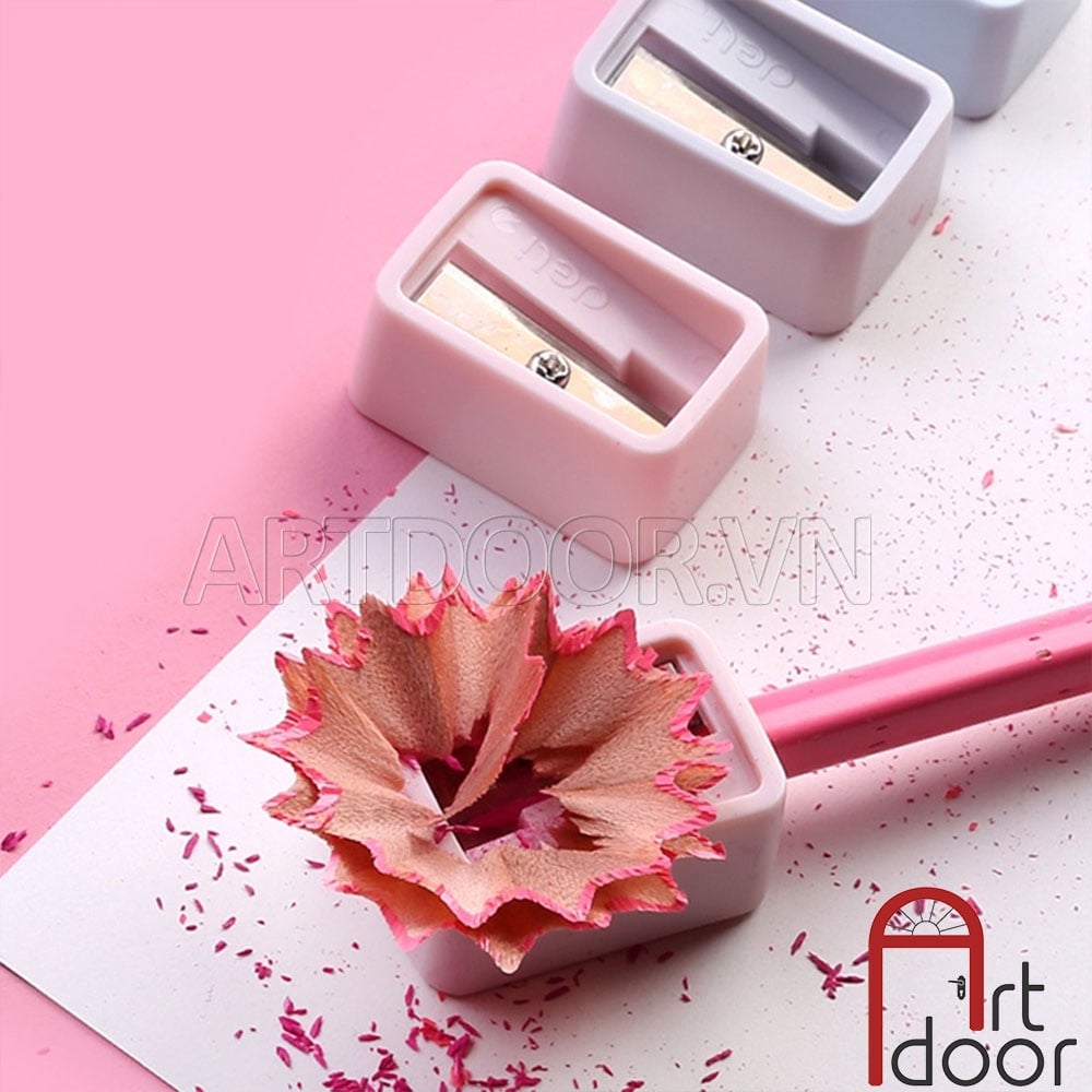 Gọt chuốt bút chì DELI Pastel mini màu ngẫu nhiên (1 chiếc)