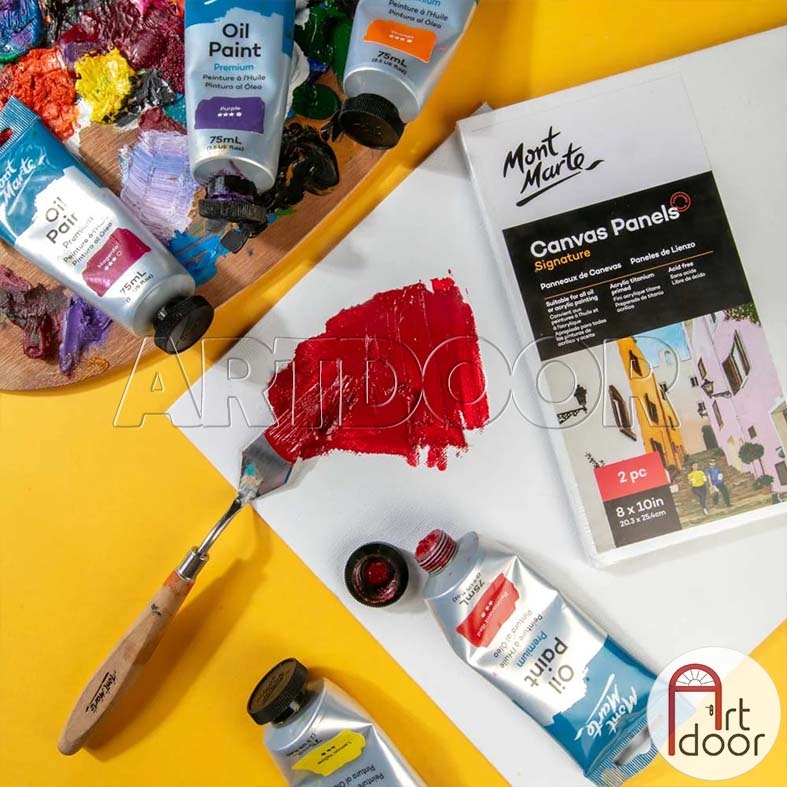 [HÀNG LỖI, THANH LÝ] Canvas vẽ tranh MONT MARTE Panels tấm mỏng (20*25) bị thấm keo