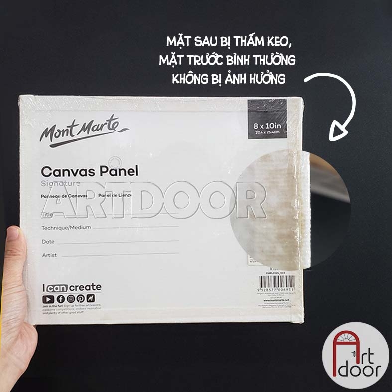 [HÀNG LỖI, THANH LÝ] Canvas vẽ tranh MONT MARTE Panels tấm mỏng (20*25) bị thấm keo