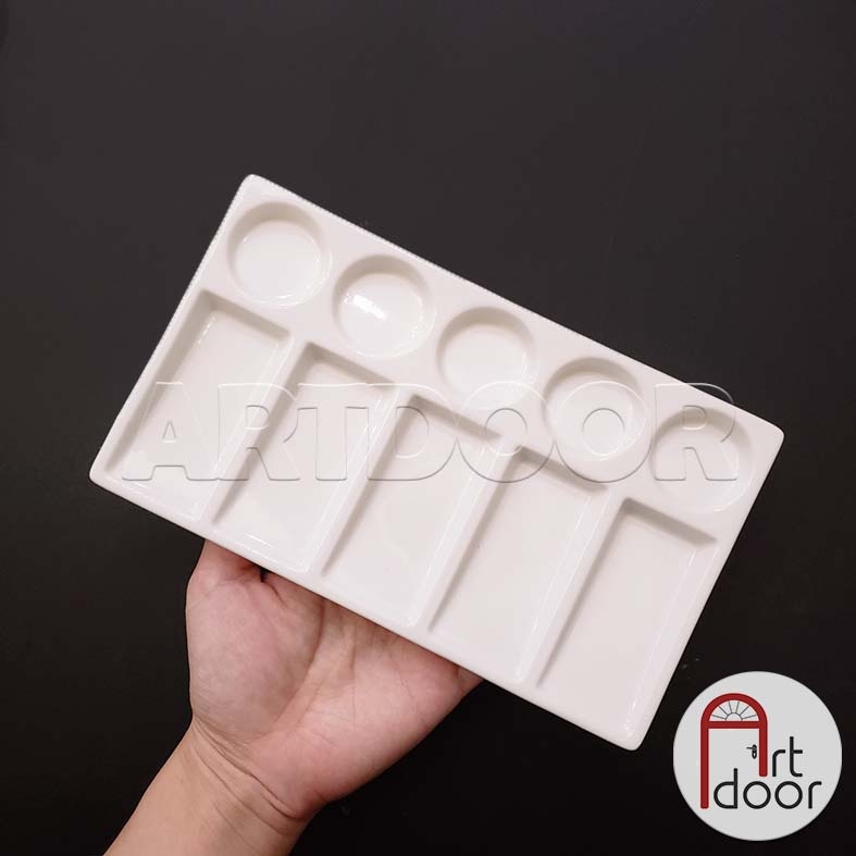 Khay Bảng pha màu Nước bằng Sứ (palette)