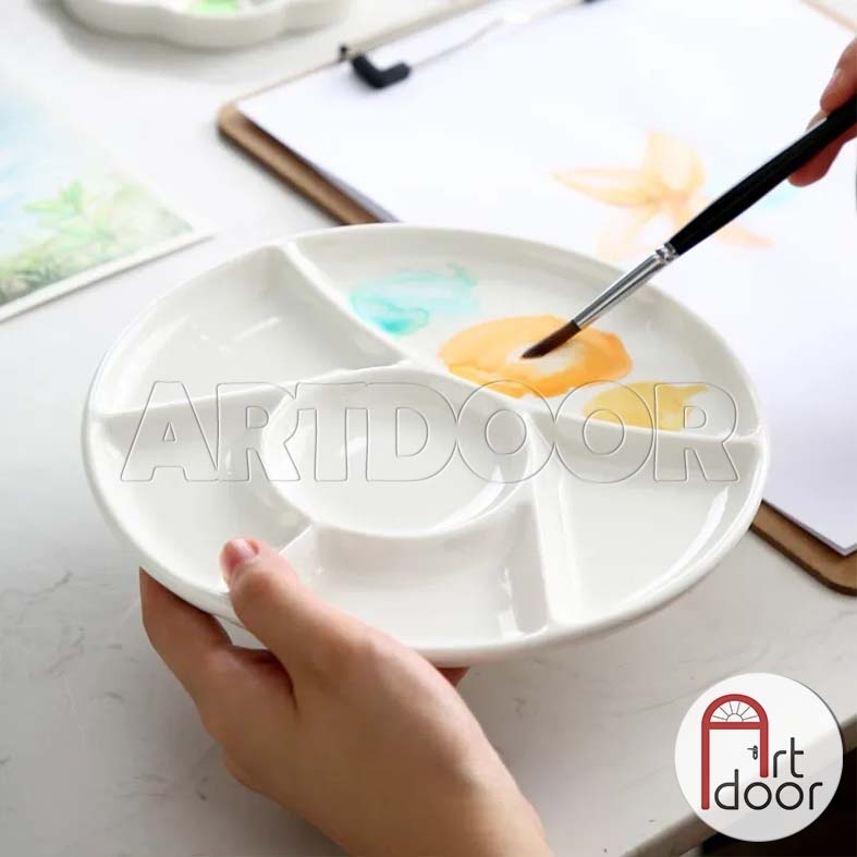 Khay Bảng pha màu Nước bằng Sứ (palette)