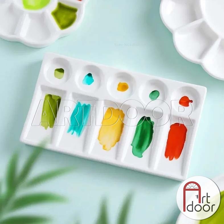 Khay Bảng pha màu Nước bằng Sứ (palette)