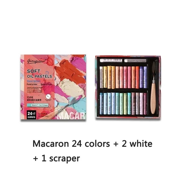 Bộ màu vẽ Sáp Dầu GIORGIONE Soft Oil Pastel mềm đắp nổi (hộp giấy)