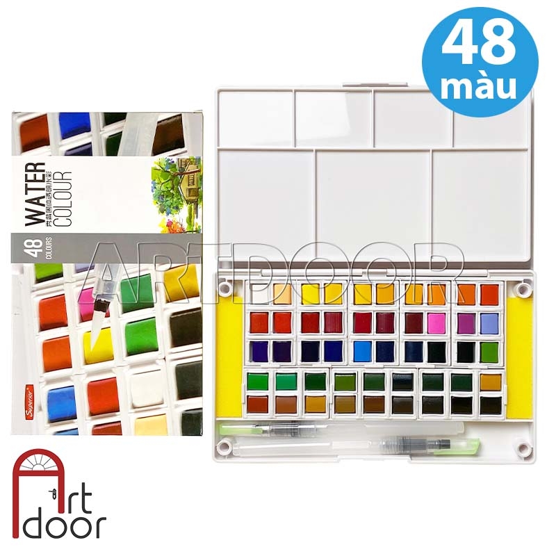Bộ màu Nước Nén SUPERIOR (hộp nhựa)