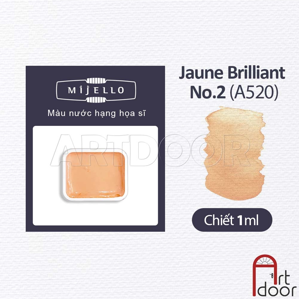 Màu nước chiết MIJELLO Mission Gold (Chiết 1ml) hạng họa sĩ Hàn Quốc chuyên nghiệp