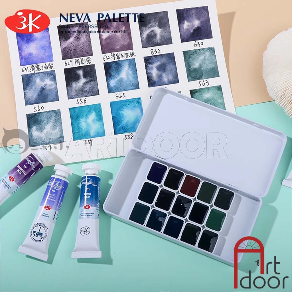 Màu nước WHITE NIGHTS tách lớp (chiết 1ml) hạng họa sĩ pan lẻ