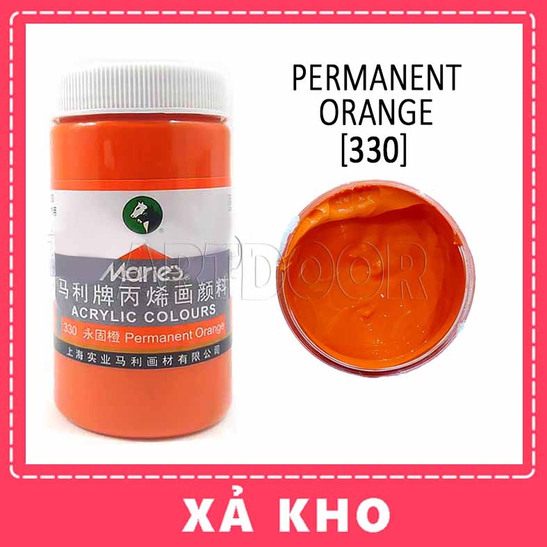 Màu vẽ Acrylic MARIES Hũ (300ml) custom áo, vải, gỗ, kính, tô tượng, đất sét, số hóa - [xả kho]