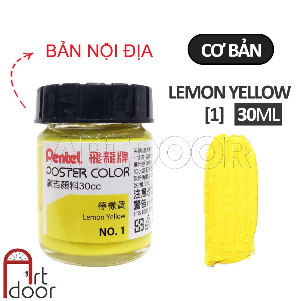 Màu vẽ Poster PENTEL hũ lớn (30ml) học vẽ trang trí màu, luyện thi kiến trúc mỹ thuật