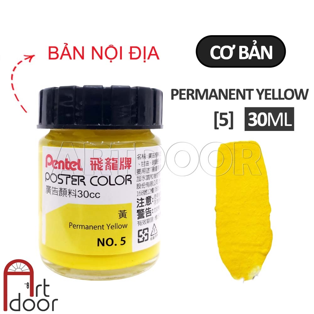 Màu vẽ Poster PENTEL hũ lớn (30ml) học vẽ trang trí màu, luyện thi kiến trúc mỹ thuật
